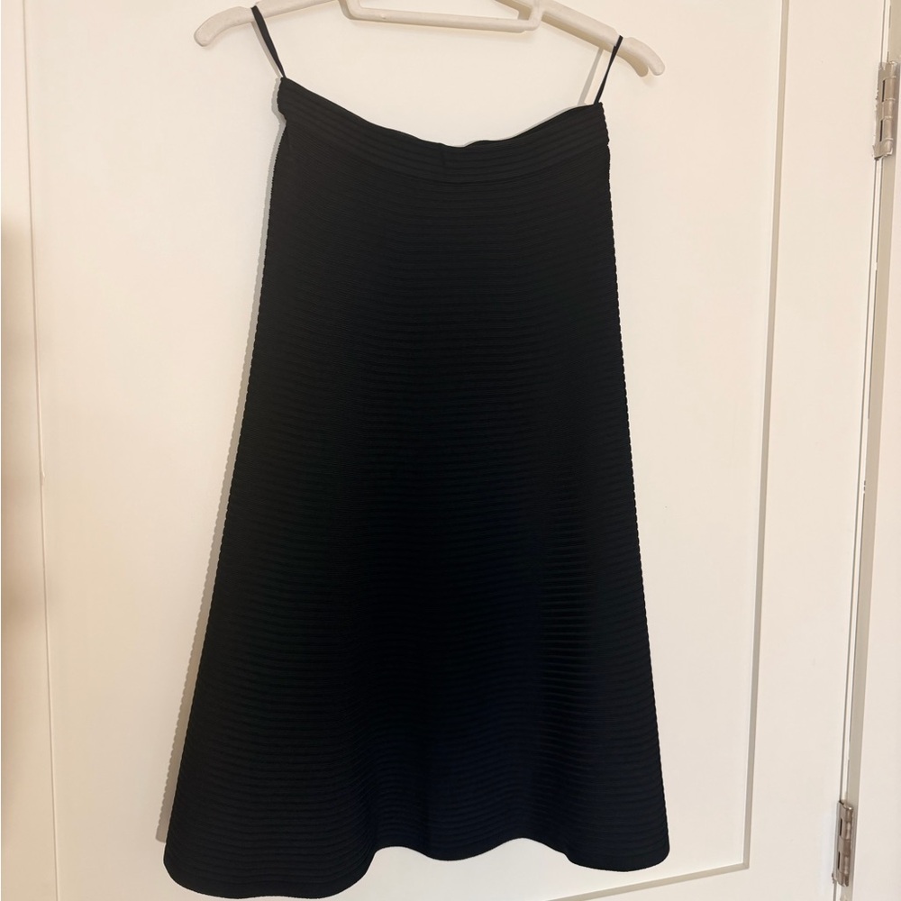 Alexander Wang Black Textured A-Line Skirt